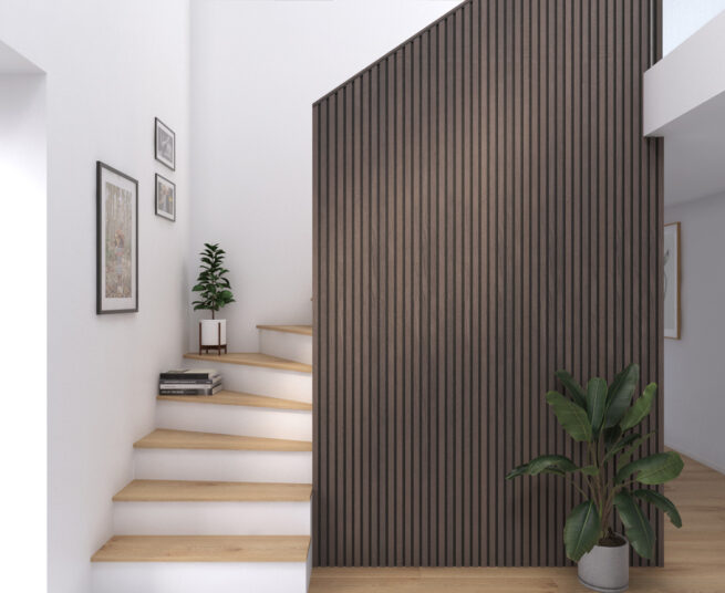 Floer-Akupanel-Wandpanelen-Mokka-Zwart-Eiken-interieur-woonkamer